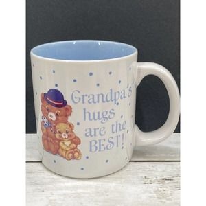 Grandpa’s Hugs Are The Best Coffee Mug Teddy Bears Hat Carlton Cards Stoneware